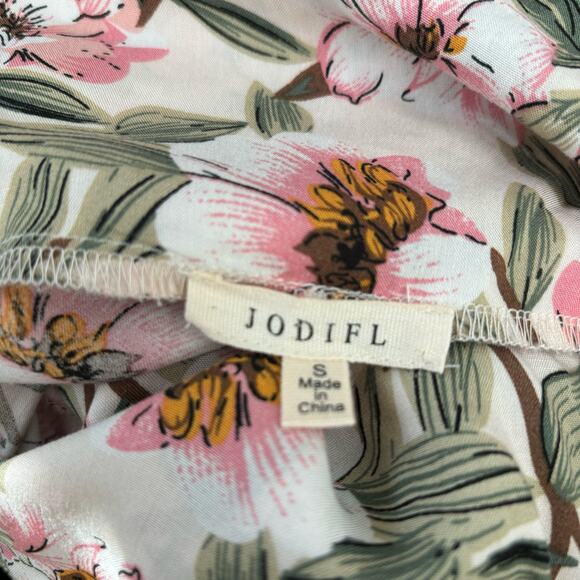 Jodiful Floral High Waist Ultra Wide Leg Flowy Pants Sz S - Picture 11 of 13